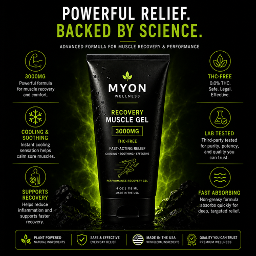 MYON Recovery Muscle Gel – 3000mg (THC-Free)