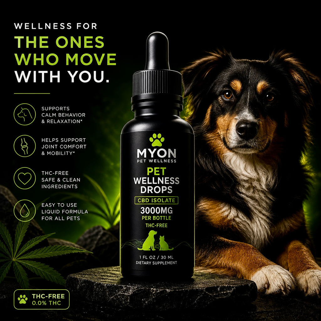 MYON Pet Wellness Drops 3000mg THC-Free